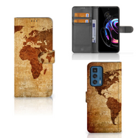 Motorola Edge 20 Pro Flip Cover Wereldkaart