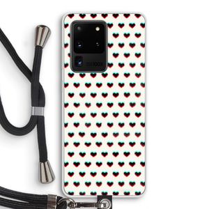 Hartjes: Samsung Galaxy S20 Ultra Transparant Hoesje met koord