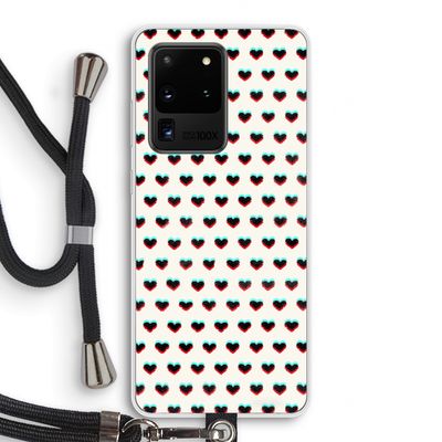 Hartjes: Samsung Galaxy S20 Ultra Transparant Hoesje met koord