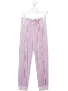 Pinko Kids pantalon de jogging en velours - Violet