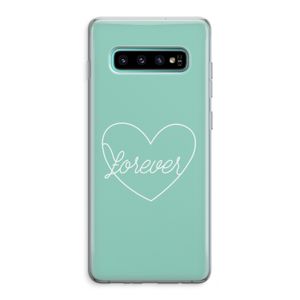 Forever heart pastel: Samsung Galaxy S10 Plus Transparant Hoesje