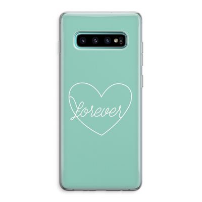 Forever heart pastel: Samsung Galaxy S10 Plus Transparant Hoesje