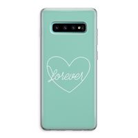 Forever heart pastel: Samsung Galaxy S10 Plus Transparant Hoesje