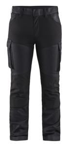 Blåkläder Dames service werkbroek denim stretch 71471147 | Marineblauw/Zwart | Maat 38 - 7330509718117
