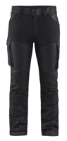 Blåkläder Dames service werkbroek denim stretch 71471147 | Marineblauw/Zwart | Maat 50 - 7330509718179