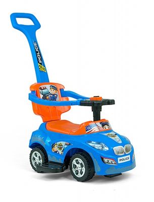Milly Mally Happy loopwagen politieauto blauw/oranje