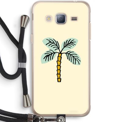 Palmboom: Samsung Galaxy J3 (2016) Transparant Hoesje met koord