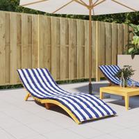 VidaXL Ligbedkussen gestreept oxford stof blauw en wit