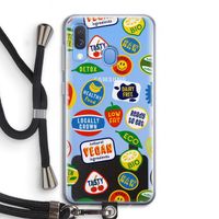 Fruitsticker: Samsung Galaxy A40 Transparant Hoesje met koord