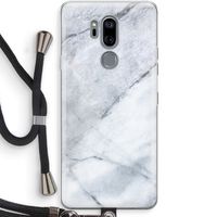 Witte marmer: LG G7 Thinq Transparant Hoesje met koord
