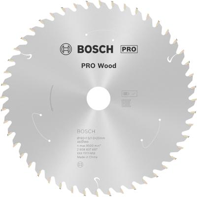 Bosch Accessoires Cirkelzaagblad ACCU Standard for Wood 165x20x1.5/1.0x48T - 2608837687