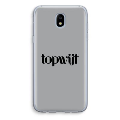 Topwijf Grijs Zwart: Samsung Galaxy J5 (2017) Transparant Hoesje