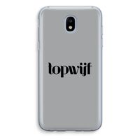 Topwijf Grijs Zwart: Samsung Galaxy J5 (2017) Transparant Hoesje