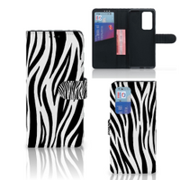 Huawei P40 Pro Telefoonhoesje met Pasjes Zebra - thumbnail