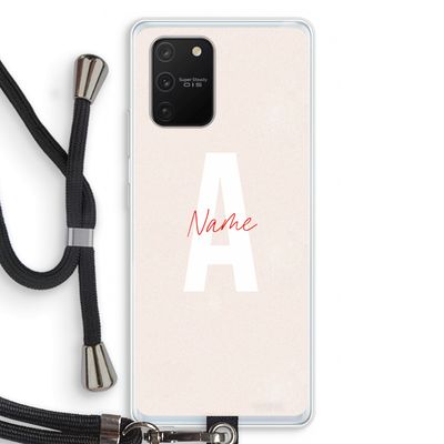 Strawberry Milkshake: Samsung Galaxy S10 Lite Transparant Hoesje met koord