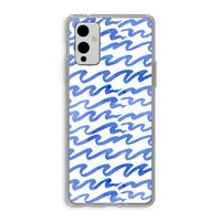 Blauwe golven: OnePlus 9 Transparant Hoesje