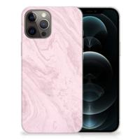 iPhone 12 Pro Max | TPU | Siliconen hoesje | Marble Pink - Origineel Cadeau Vriendin