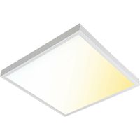 LED Paneel - Aigi Limno Slim - 60x60 - Aanpasbare Kleur CCT - 32W Opbouw Vierkant - Smart Wifi - Dimbaar - Mat Wit - Aluminium