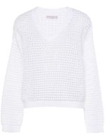 Brunello Cucinelli pull à sequins - Blanc