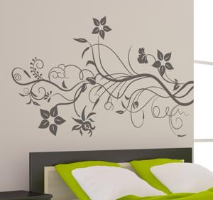 Sticker klimop bloemen decoratie