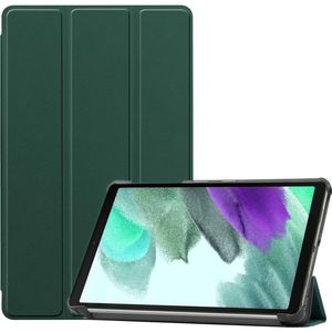 Basey Samsung Galaxy Tab A7 Lite Hoesje Kunstleer Hoes Case Cover -Donkergroen