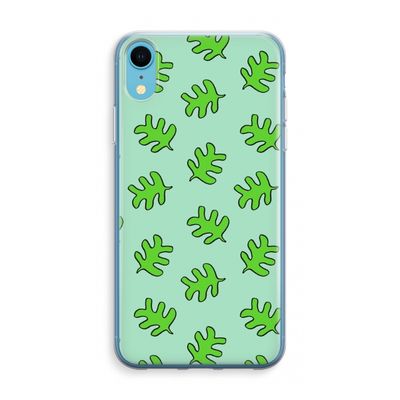 Groene blaadjes: iPhone XR Transparant Hoesje