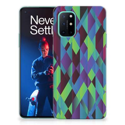 OnePlus 8T | TPU Hoesje | Abstract Green Blue
