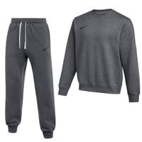 Nike Park 26 Fleece Crew Joggingpak Donkergrijs Zwart