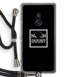 Negenduust black: Sony Xperia XZ2 Transparant Hoesje met koord