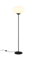 Trio VloerlampFomento Ø 40cm - zwart met wit glas - 463100132