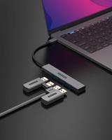 Sitecom CN-5003 interface hub USB 3.2 Gen 1 (3.1 Gen 1) Type-C 5000 Mbit/s Zwart, Grijs - thumbnail