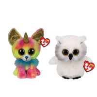 Ty - Knuffel - Beanie Boo's - Yips Chihuahua & Austin Owl - thumbnail