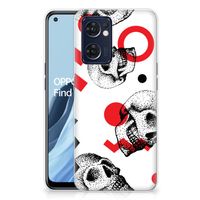 Silicone Back Case OPPO Reno 7 5G | Find X5 Lite Skull Red - thumbnail