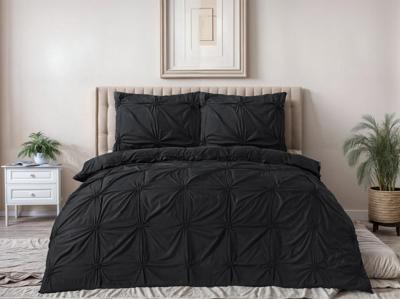 RoyalTextile - Punch Pintuck Dekbedovertrek Micropercal - Zwart - 240 x 220 RoyalTextile - Punch Pintuck Dekbedovertrek Micropercal - Zwart - 240 x 220
