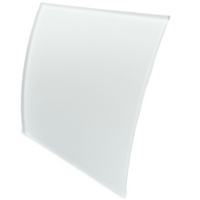 Whisper Pro-design Badkamerventilator - Ø100mm - Met Nalooptimer + Vochtsensor - Gebogen Glas - Mat Wit