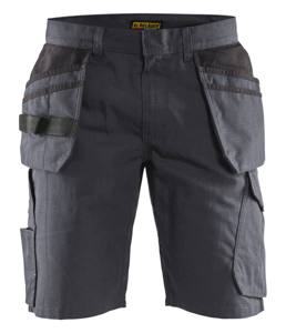 Blåkläder Service short met spijkerzakken 14941330 | Medium Grijs/Zwart | Maat 58 - 7330509688885