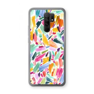 Watercolor Brushstrokes: Xiaomi Redmi 9 Transparant Hoesje
