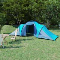 VidaXL Tent 6-persoons blauw en lichtblauw