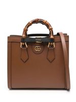 Gucci petit sac à main Diana en cuir - Marron - thumbnail