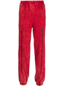 FOO AND FOO pantalon droit à détails de zips - Rouge