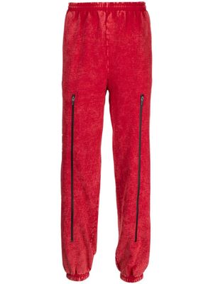 FOO AND FOO pantalon droit à détails de zips - Rouge