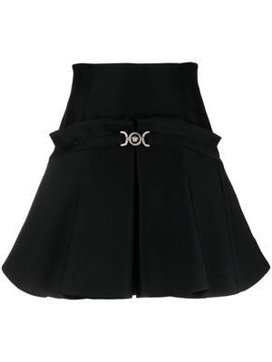 Versace minijupe Medusa '95 à plis marqués - Noir