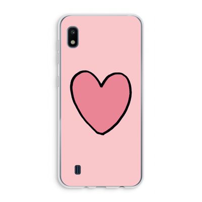 Hartje: Samsung Galaxy A10 Transparant Hoesje
