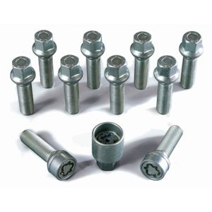 H&R Wielboutenset bolkonisch R14 M14x1.50 - Lengte 57mm - 10 stuks (bv. Mercedes, VW T4) - incl. wie HR1455702SET