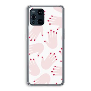 Hands pink: Oppo Find X3 Pro Transparant Hoesje