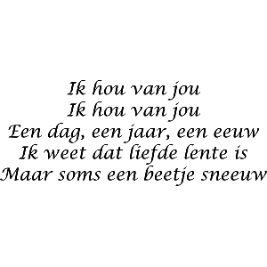 Ik hou van jou - Muursticker