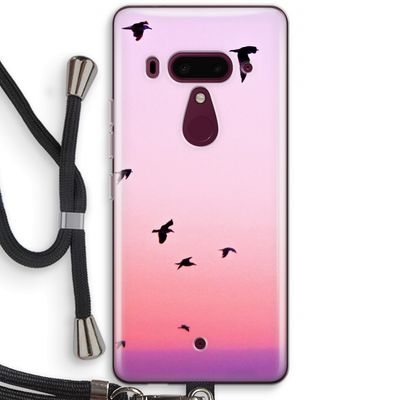 Fly away: HTC U12+ Transparant Hoesje met koord