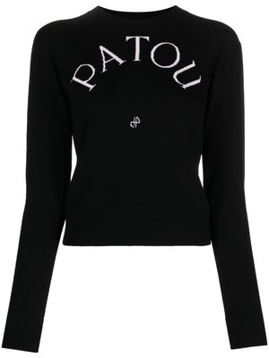 Patou pull en laine mélangée à logo - Noir