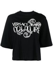 Versace Jeans Couture t-shirt en coton à logo imprimé - Noir