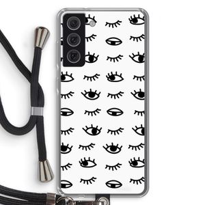Eye pattern #2: Samsung Galaxy S21 FE Transparant Hoesje met koord